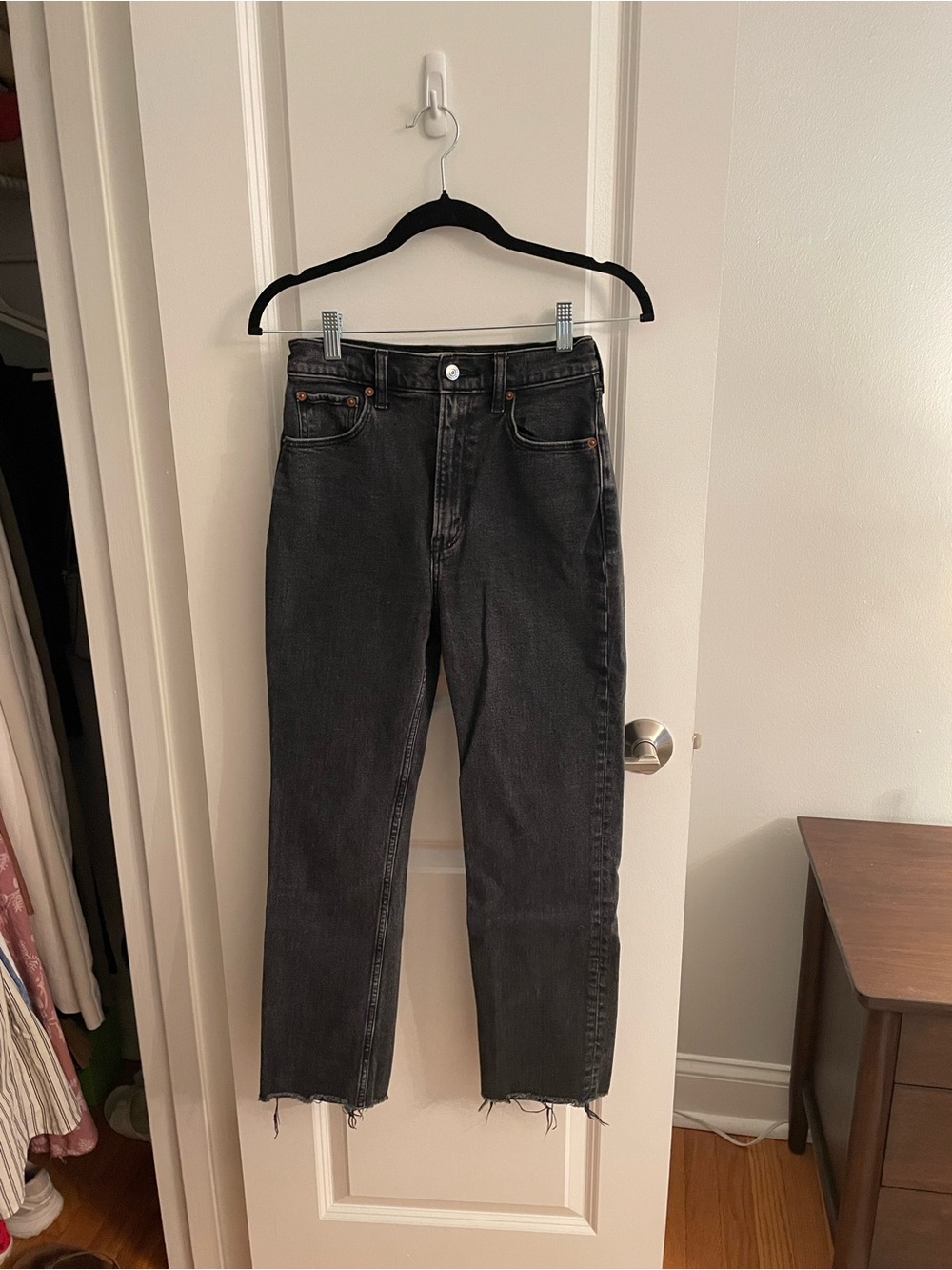 Abercrombie & Fitch Black Straight-Leg Jeans